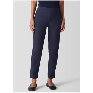 Eileen Fisher Women’s Sz XL NWT Navy Crepe Pull On Ankle Pants Washable Stretch